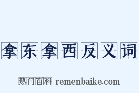 拿东拿西反义词是什么意思的图片